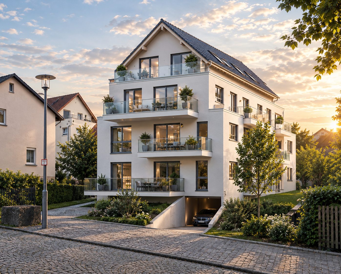 Neubau eines Mehrfamilienhauses mit 7 WE und Tiefgarage, Bad Rappenau – Bild 1