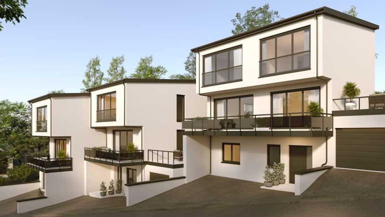 Neubau von 2 Doppelhaushälften und einem Einfamilienhaus, Kaiserslautern-Erlenbach – Bild 1