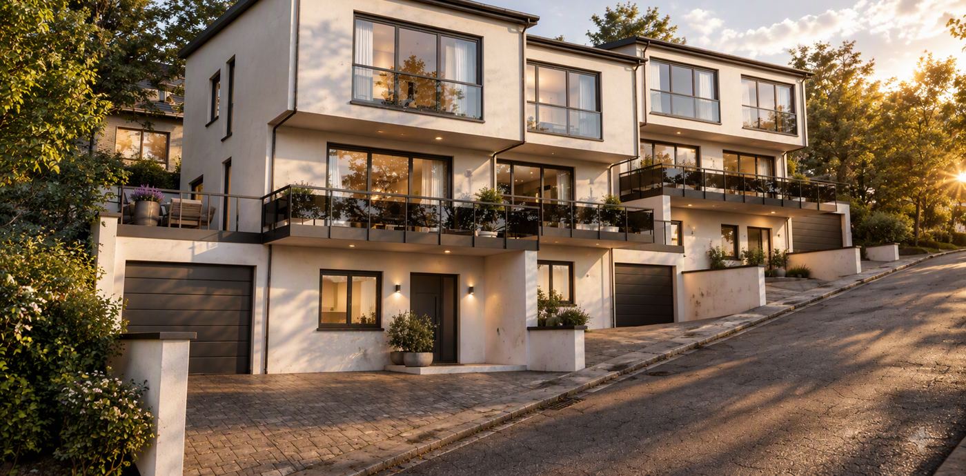 Neubau von 2 Doppelhaushälften und einem Einfamilienhaus, Kaiserslautern-Erlenbach – Bild 3