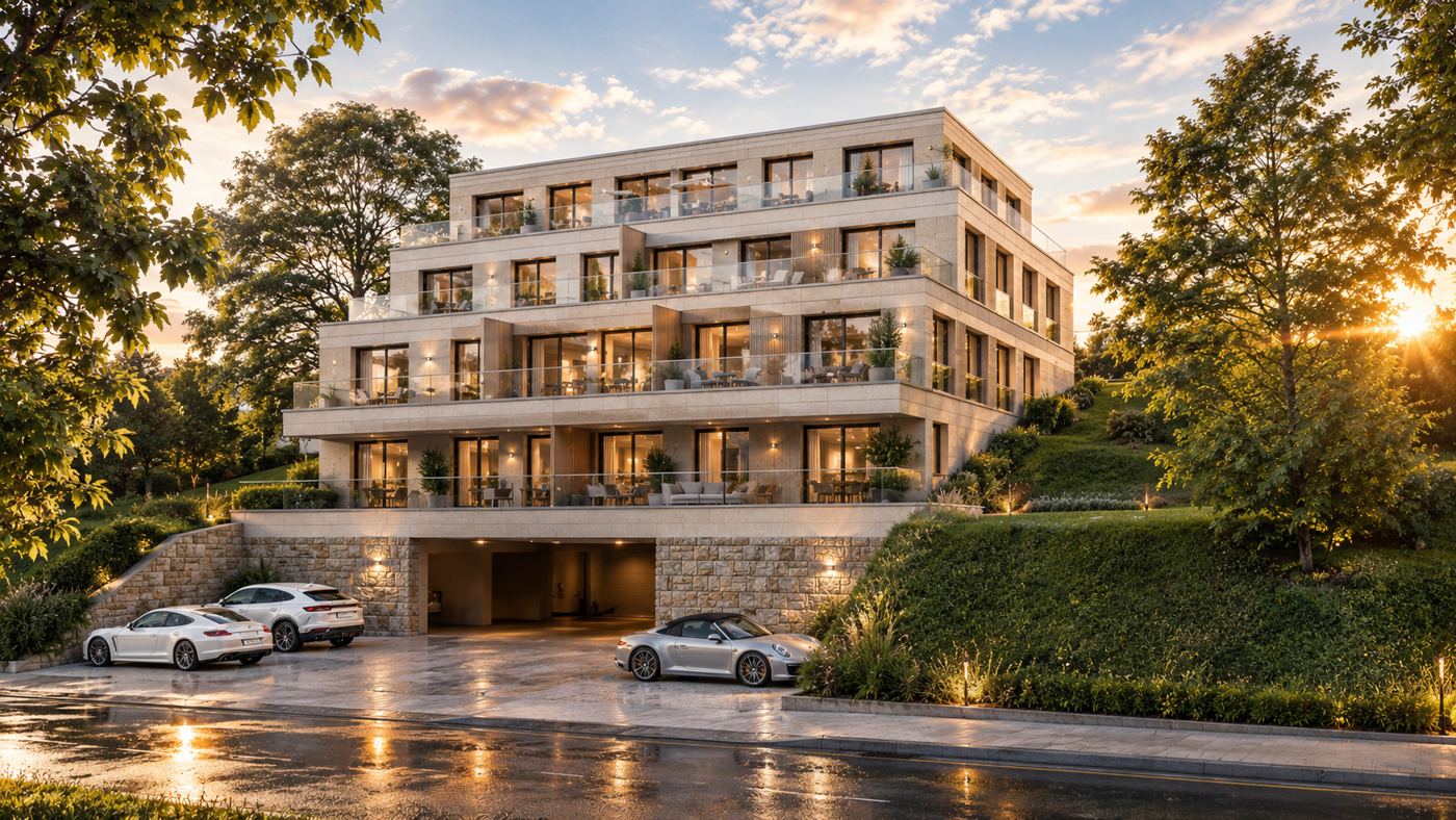 Neubau eines Mehrfamilienhauses mit 8 WE, 6 Garagen und 5 Stellplätzen, Geislingen – Bild 1