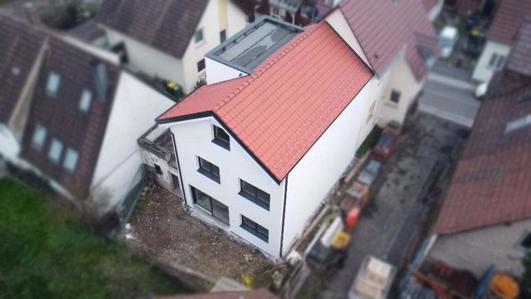 Neubau eines Einfamilienhauses in Holzständerbauweise, Walheim – Bild 2