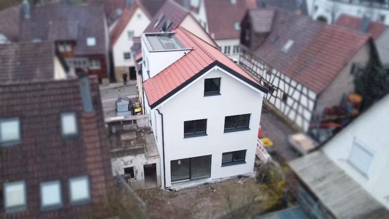 Neubau eines Einfamilienhauses in Holzständerbauweise, Walheim – Bild 4